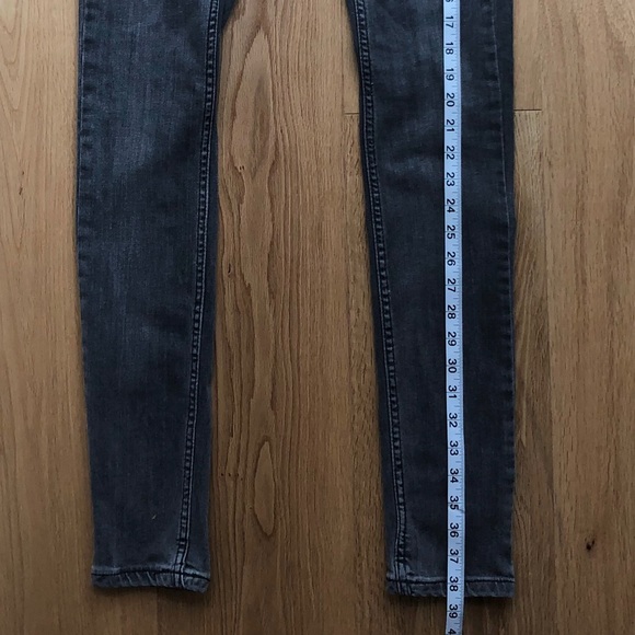 NWT TOPMAN SPRAY ON GREY SKINNY Jeans- 28 - Picture 6 of 9